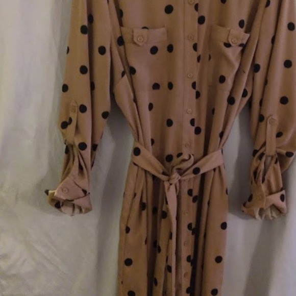 New York & Company Tan and Black Casual Dress Size XL - Picture 2 of 4